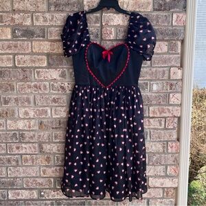 🍒💣 Unique Vintage Cupids lover pinup style satin dress